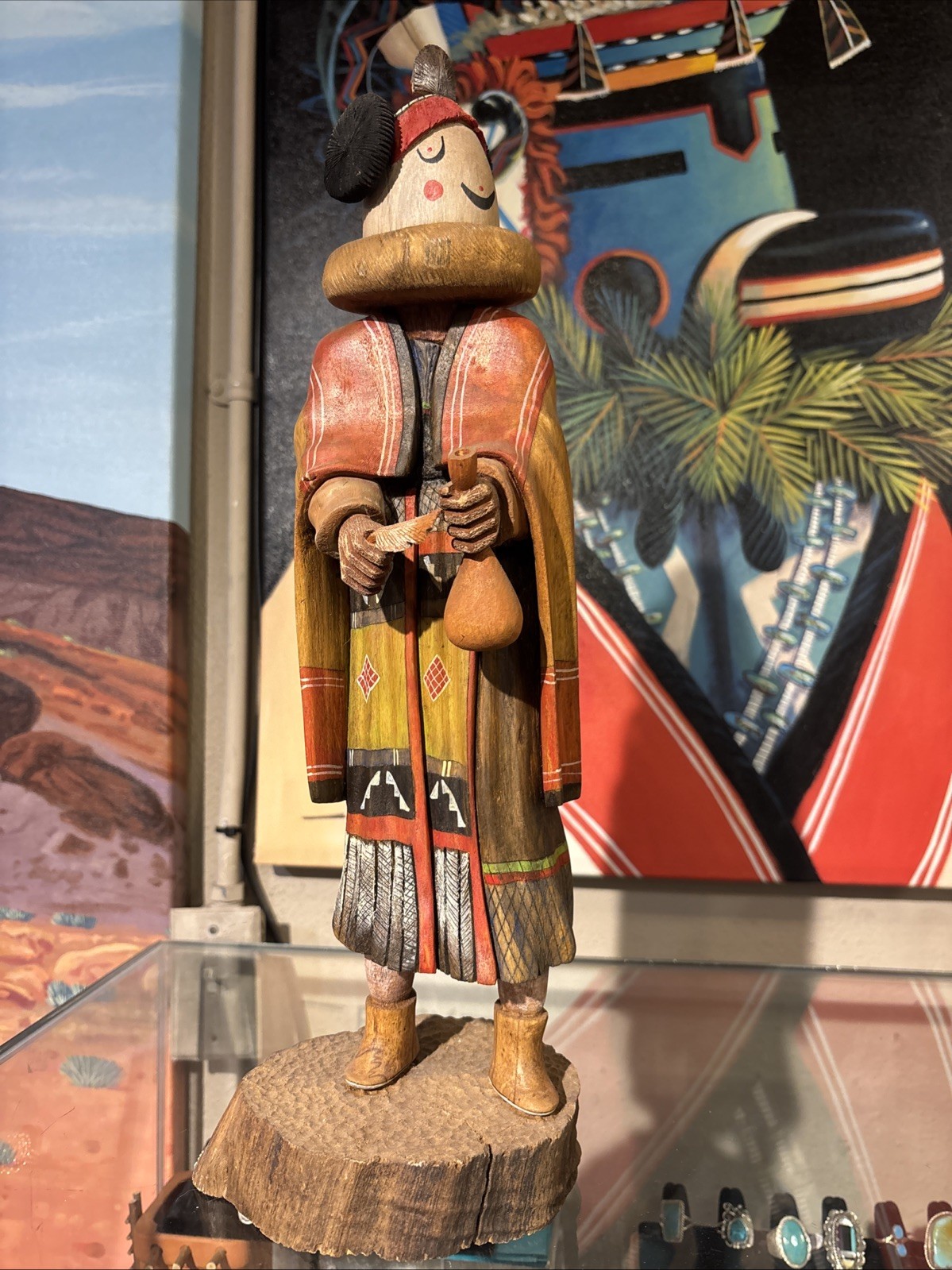Hopi Kachina Carving Figurine John Fredericks Native v3 Hahai-i Wu-uti Grandma