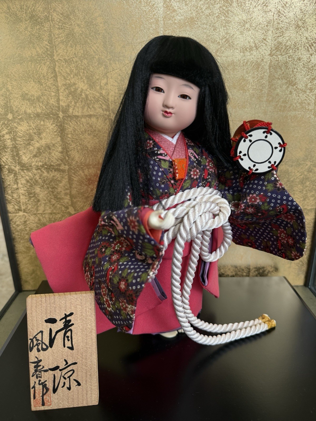 Ichimatsu Doll 市松人形 Kyoto Signed 昭春作 鳴鳳 謹製 Red Seal RARE Diamond Head Estate Ichimatsu Doll 市松人形 Kyoto Signed 昭春作 鳴鳳 謹製 Red Seal RARE Diamond Head Estate