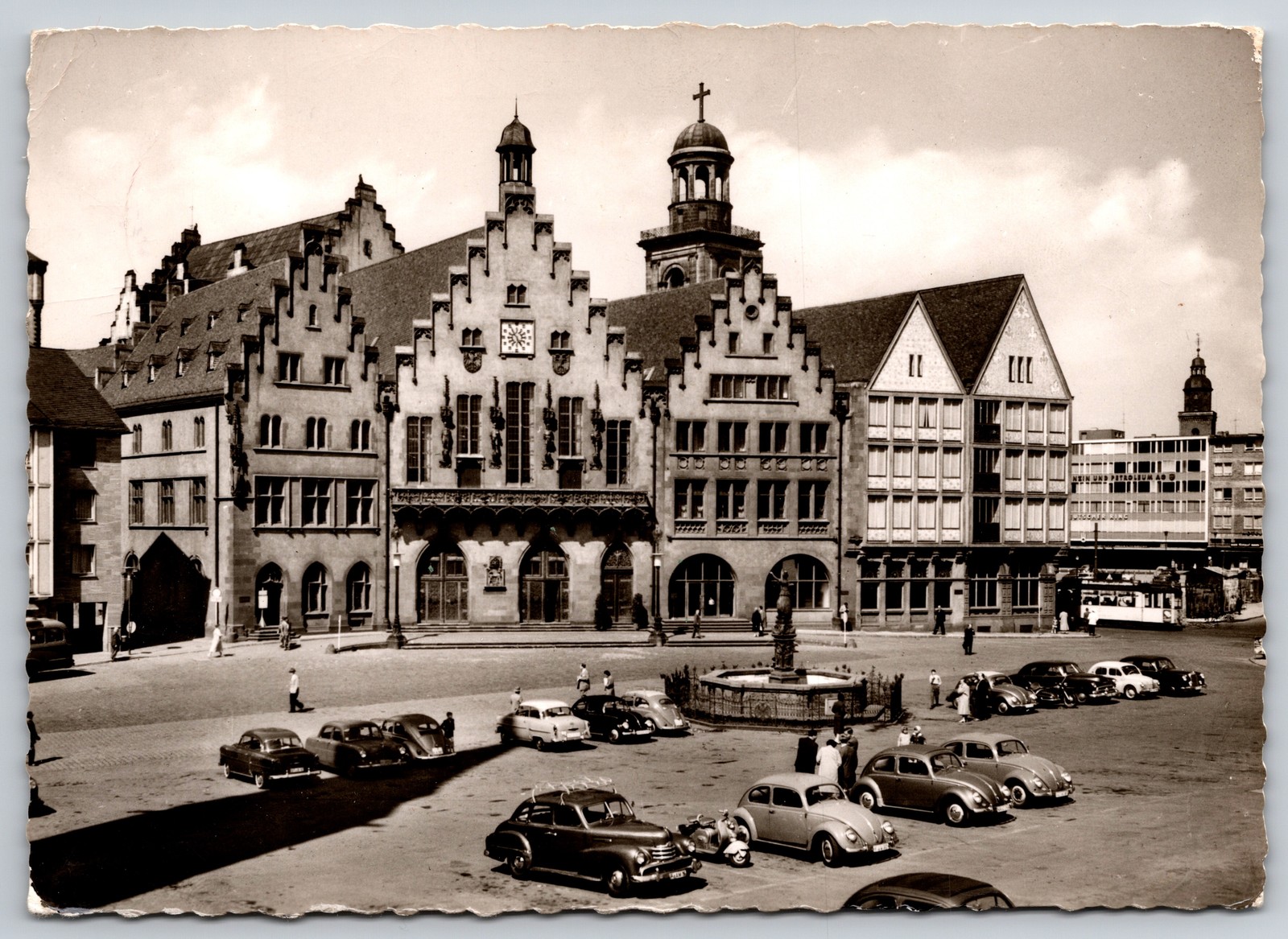 RPPC Postcard Frankfurt am Main Roemer City Hall Square Vintage Cars Germany RPPC Postcard Frankfurt am Main Roemer City Hall Square Vintage Cars Germany