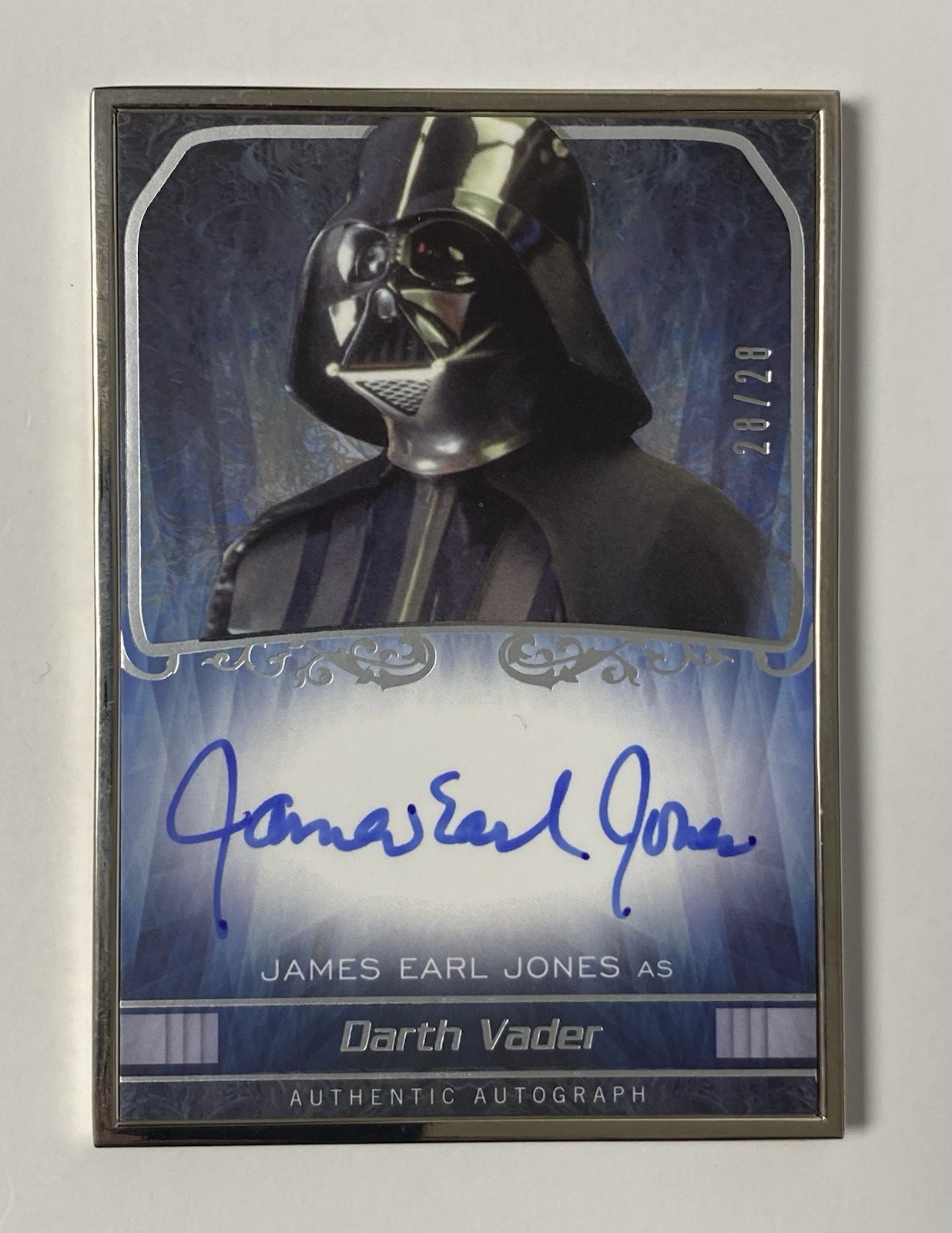 2015 Star Wars Masterwork Silver Frame AUTO JAMES EARL JONES DARTH VADER 28/28 2015 Star Wars Masterwork Silver Frame AUTO JAMES EARL JONES DARTH VADER 28/28