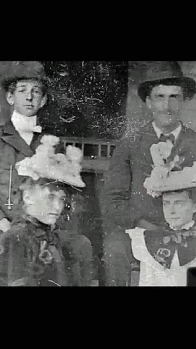 Antique Tintype Origin Billy The Kid w/ Pat Garrett, Catherine McCarty, Aunt Bea Antique Tintype Origin Billy The Kid w/ Pat Garrett, Catherine McCarty, Aunt Bea