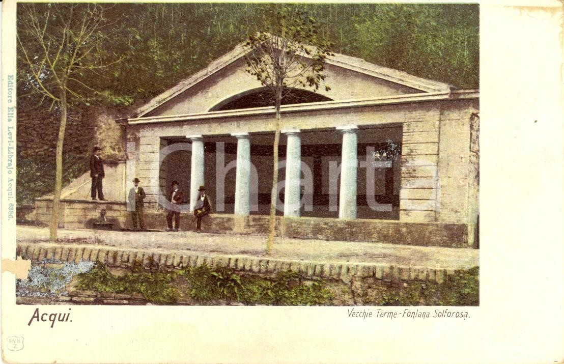 1900 ca ACQUI (AL) Villagers at the sulfur fountain of the old baths *FP 1900 ca ACQUI (AL) Villagers at the sulfur fountain of the old baths *FP
