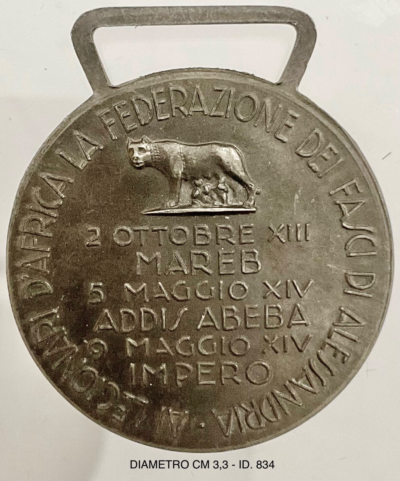 MVSN F… DI COMBATTIMENTO DI ALESSANDRIA AI LEGIONARI D’AFRICA MEDAGLIA CC.NN.