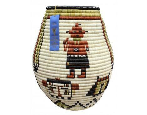 Rhetta Lou Adams, Hopi Coil Basket, Kachina Faces, 23 Rhetta Lou Adams, Hopi Coil Basket, Kachina Faces, 23