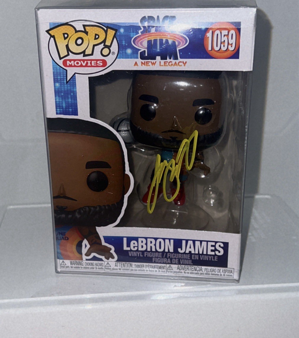 LeBron James Autographed Funko Pop #1059 Space Jam A New Legacy Signed Figure LeBron James Autographed Funko Pop #1059 Space Jam A New Legacy Signed Figure