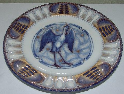Bing and Grondahl Heron Plate from 1886-1888 23,5cm Bing and Grondahl Heron Plate from 1886-1888 23,5cm