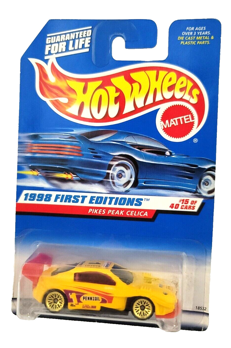 VTG Hot Wheels 1998 First Editions Pikes Peak Celica 15 of 40 Collector #652 Car VTG Hot Wheels 1998 First Editions Pikes Peak Celica 15 of 40 Collector #652 Car
