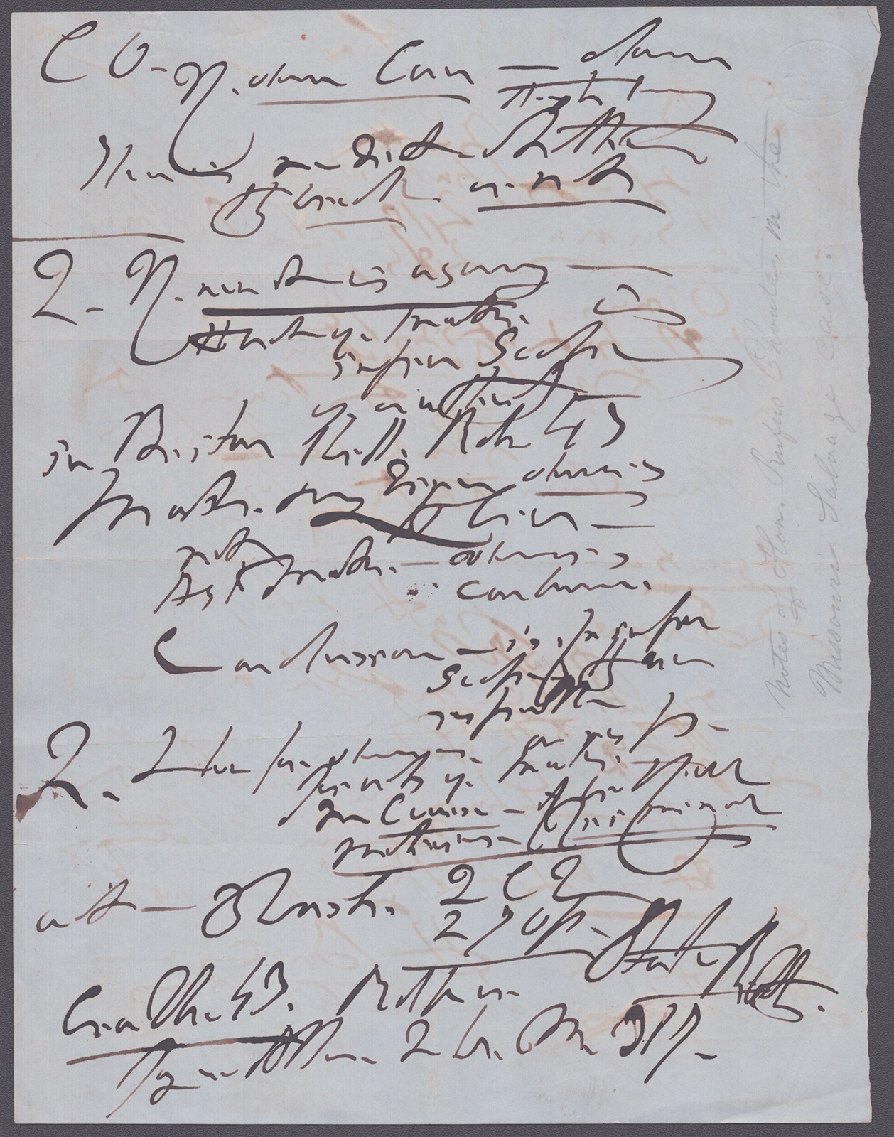 RUFUS CHOATE - AUTOGRAPH MANUSCRIPT SIGNED CIRCA 1854 RUFUS CHOATE - AUTOGRAPH MANUSCRIPT SIGNED CIRCA 1854