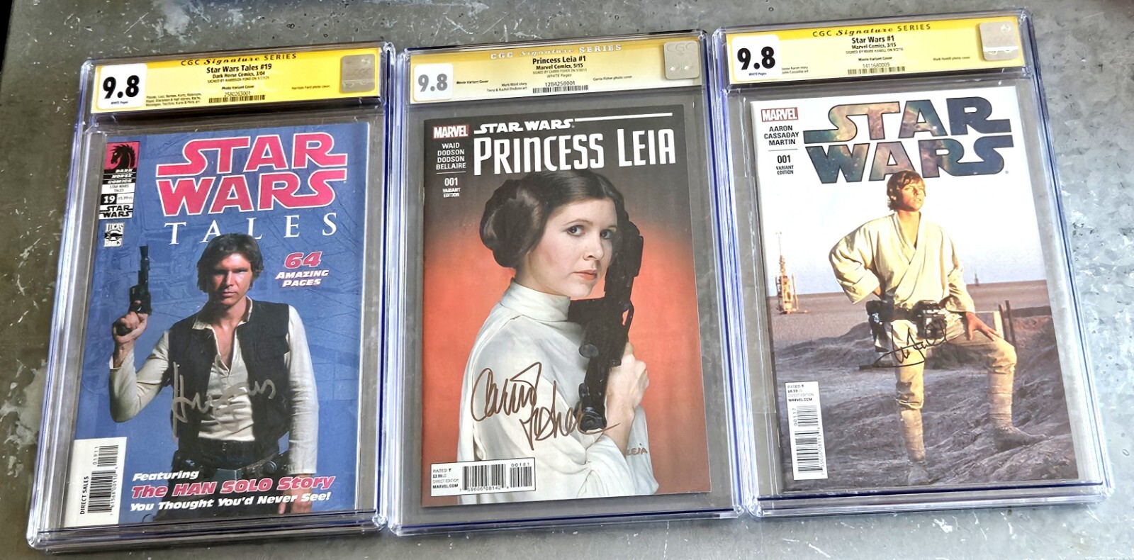 💥STAR WARS 3 SIGNED CGC SS 9.8 Comic Books HOLY TRINITY - FISHER/HAMILL/FORD💥 💥STAR WARS 3 SIGNED CGC SS 9.8 Comic Books HOLY TRINITY - FISHER/HAMILL/FORD💥
