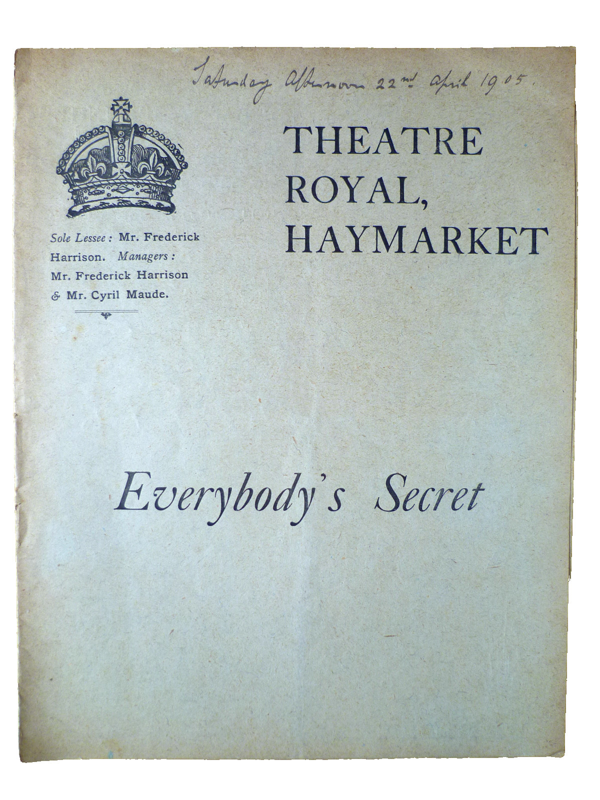 Everybody's Secret / The Monkey's Paw- Cyril Maude Henrietta Watson Adela Measor