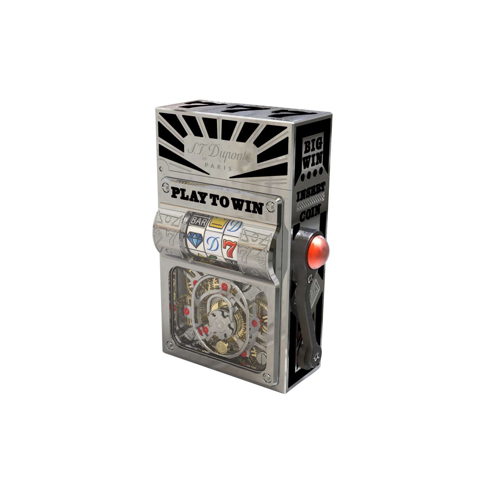 JACKPOT PALLADIUM BLACK J16020BL LACQUER VERSION Luxury Lighter - S.T. Dupont JACKPOT PALLADIUM BLACK J16020BL LACQUER VERSION Luxury Lighter - S.T. Dupont