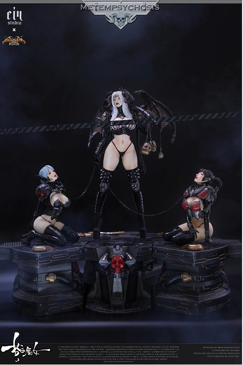 Ein Studio Metempsychosis Series The Pale Witch Resin Statue Stock New 3pcs Set