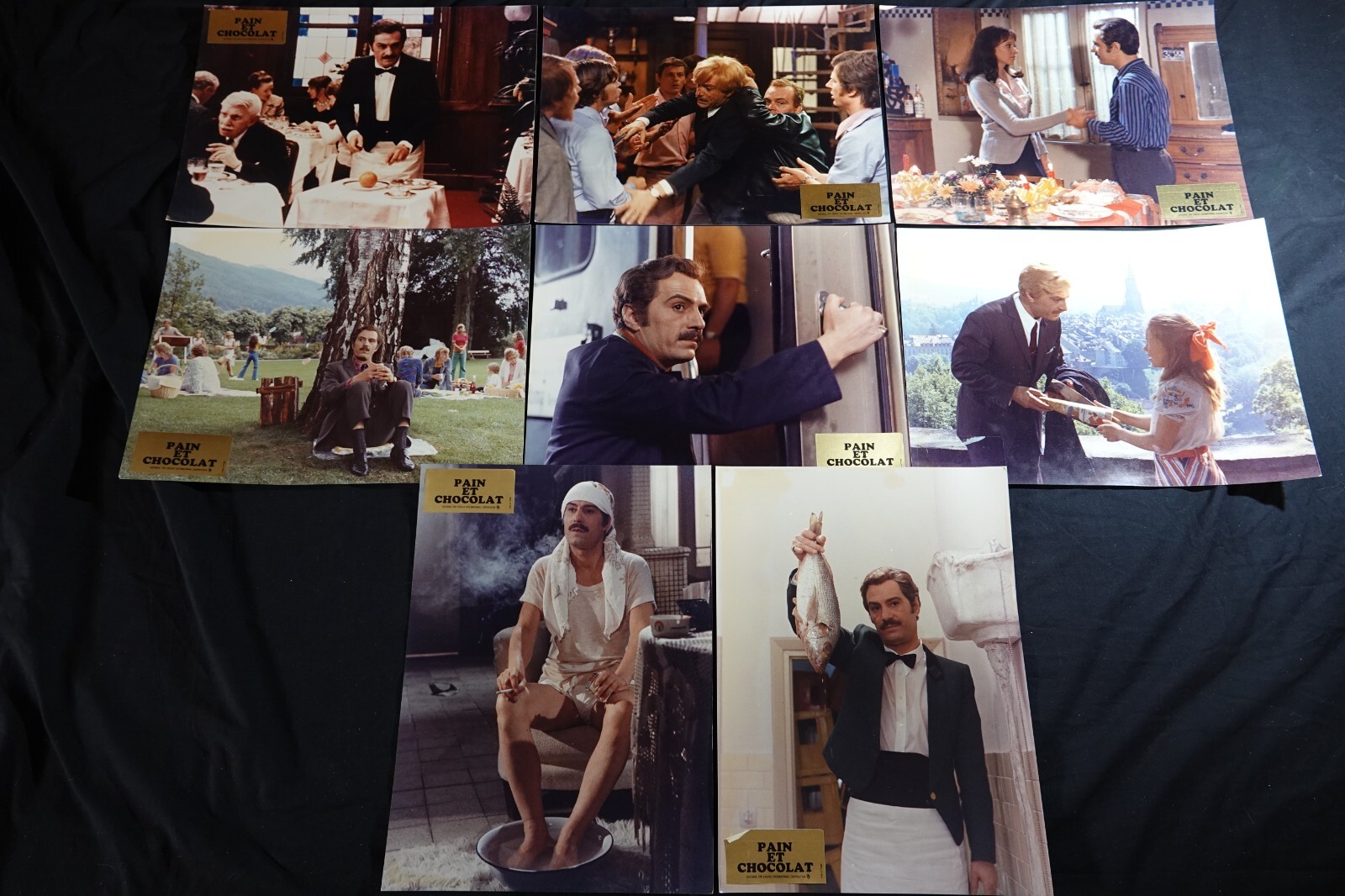 PAIN ET CHOCOLAT Bread and chocolate Nino Manfredi prestige photos 40x30cm 1977 PAIN ET CHOCOLAT Bread and chocolate Nino Manfredi prestige photos 40x30cm 1977