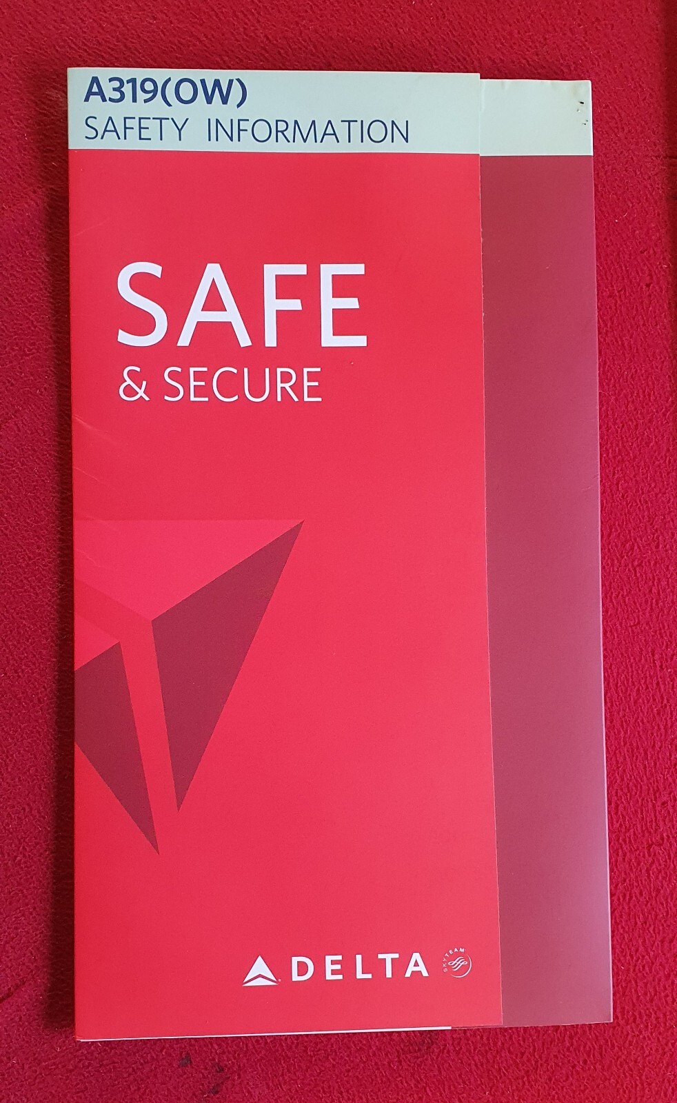 DELTA AIRLINES A-319 AIR SAFETY CARD DELTA AIRLINES A-319 AIR SAFETY CARD