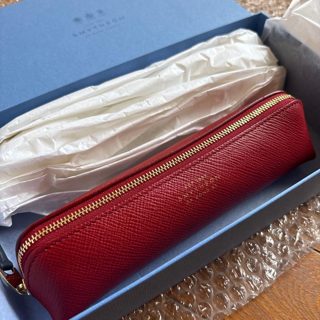SMYTHSON PANAMA PENCIL CASE SMYTHSON PENCIL CASE #2e717b