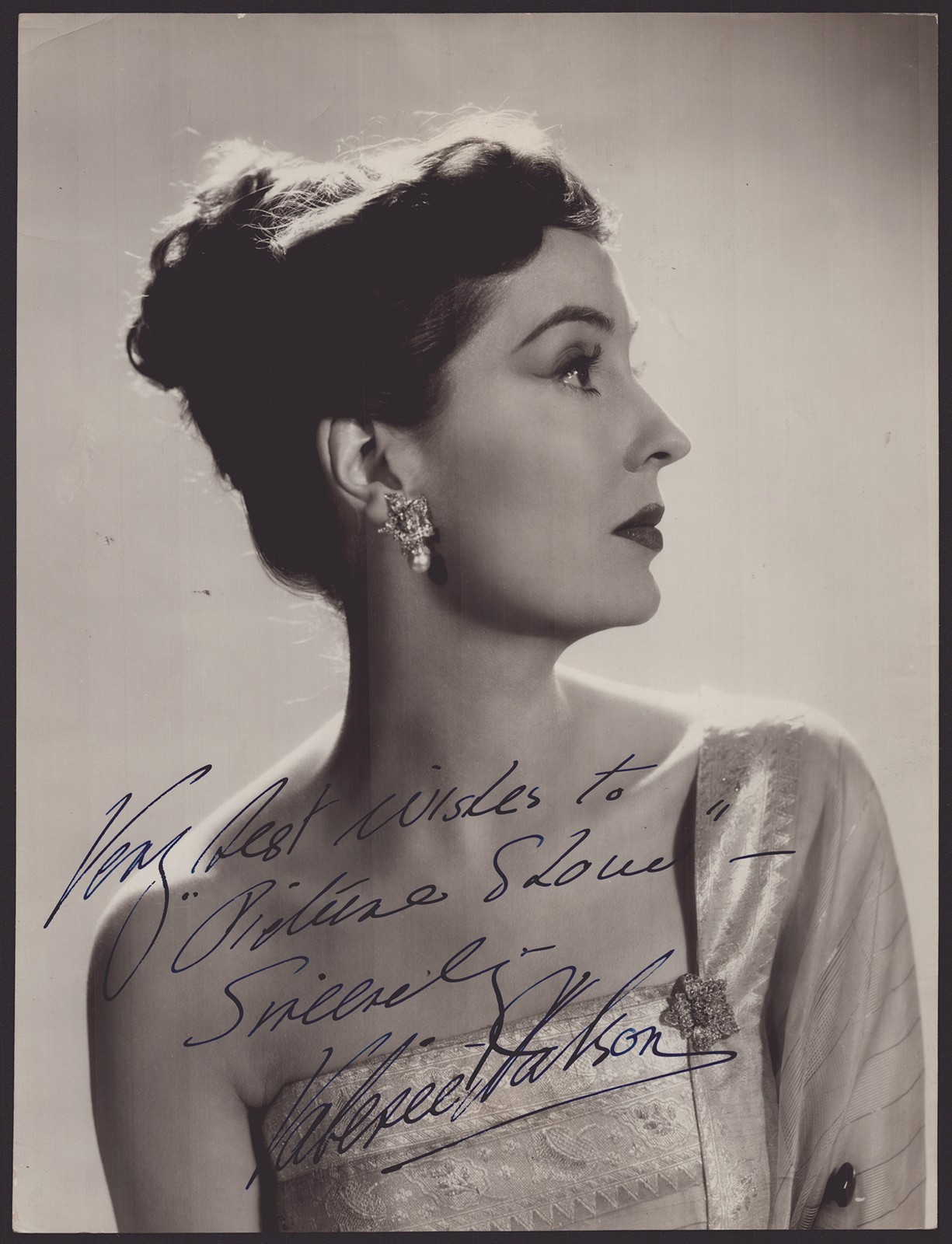 VALERIE HOBSON - AUTOGRAPHED INSCRIBED PHOTOGRAPH VALERIE HOBSON - AUTOGRAPHED INSCRIBED PHOTOGRAPH