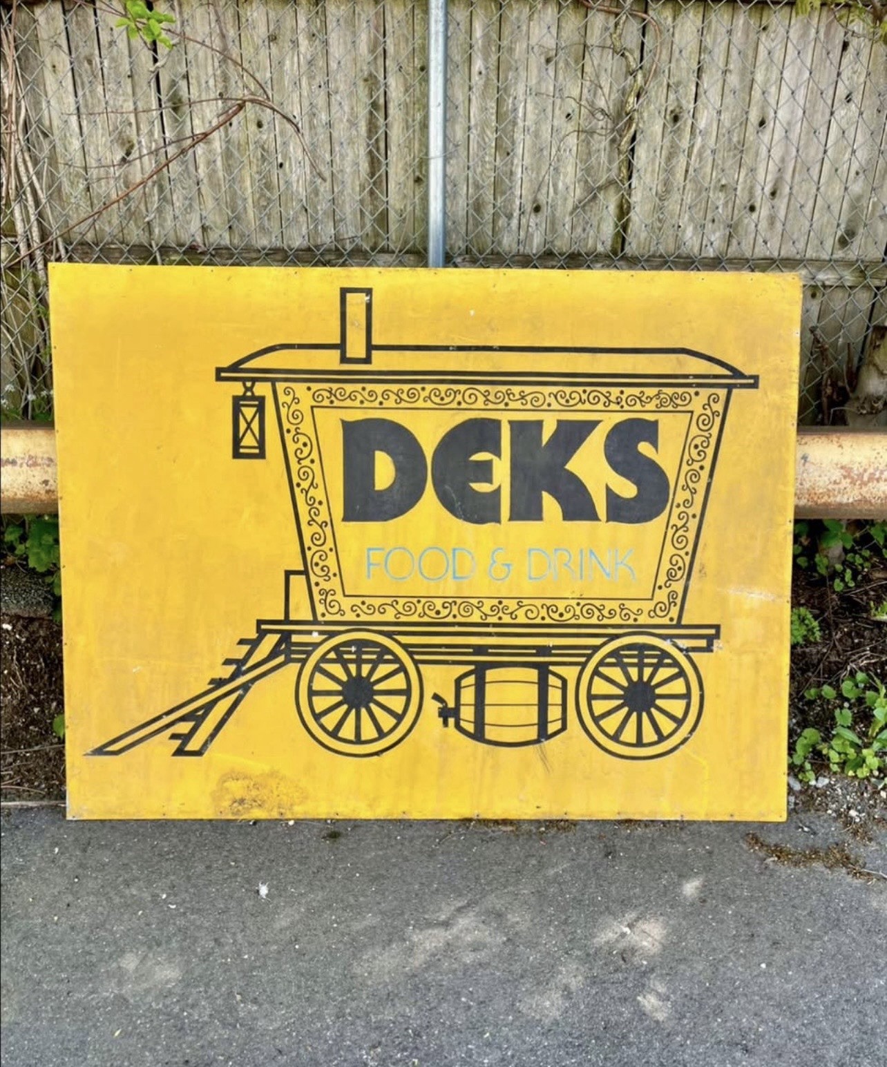 Vintage Defunct DEKS American Restaurant & Tap Room Sign Rocky Point Long Island