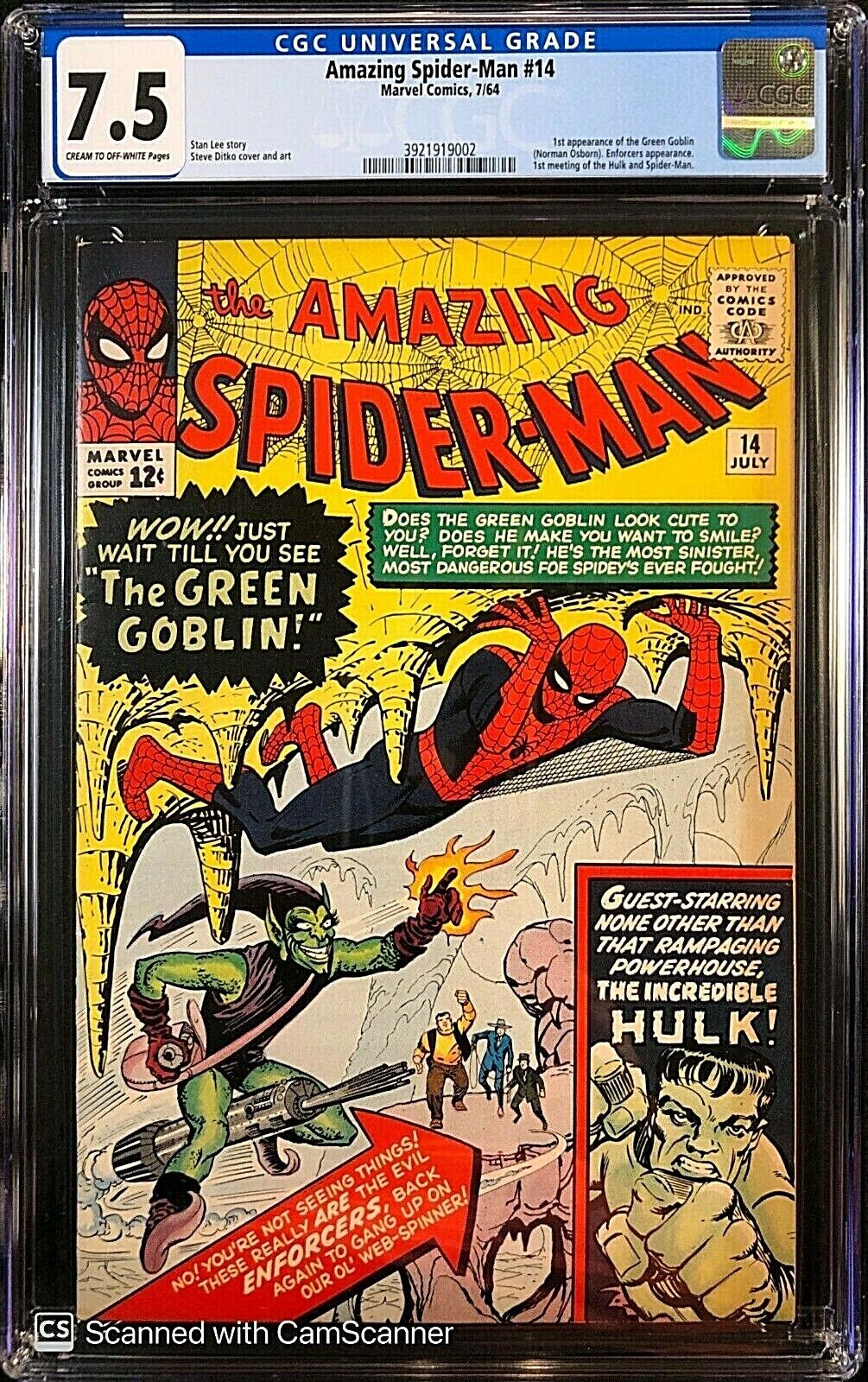 Amazing Spider-Man #14 CGC 7.5 VF- Gorgeous Rich, Vivid Colors Great Eye Appeal