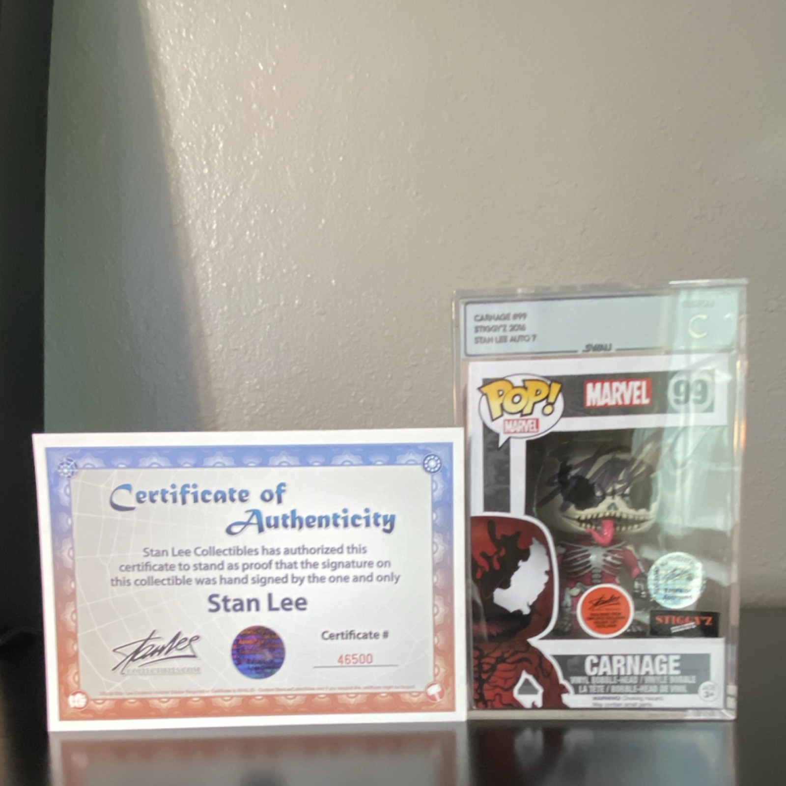🔥Rare Funko Pop Marvel Carnage #99 STIGGY'Z Autographed Stan Lee COA🔥 🔥Rare Funko Pop Marvel Carnage #99 STIGGY'Z Autographed Stan Lee COA🔥