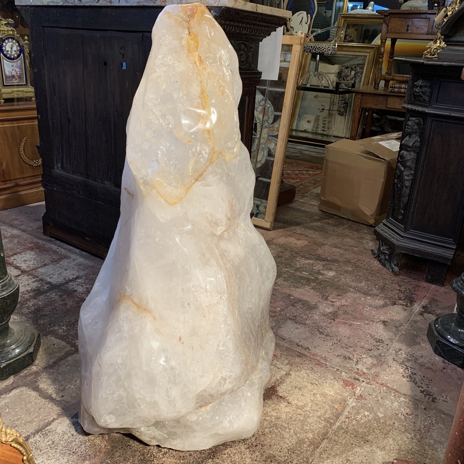 Stunning  tallest Top quality  natural quartz Arkansas specimen, 320 Lb, 47 in