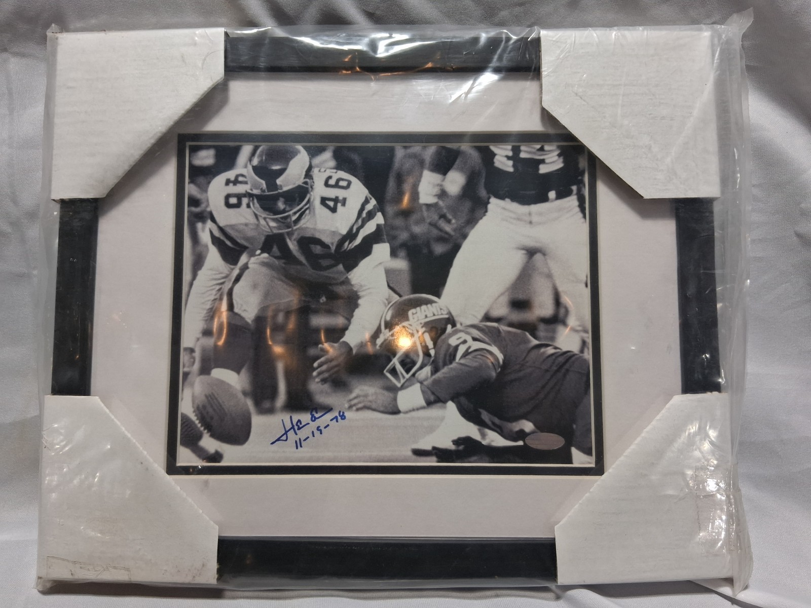 Herm Edward's Miracle At The Meadowlands Fumble Autographed With COA Herm Edward's Miracle At The Meadowlands Fumble Autographed With COA