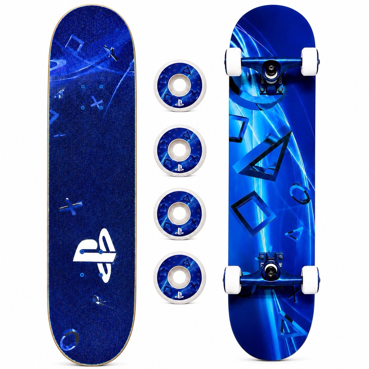 1 OF 1 PlayStation 3 Promo Skateboard Original Deck Custom Hardware Setup 1 OF 1 PlayStation 3 Promo Skateboard Original Deck Custom Hardware Setup