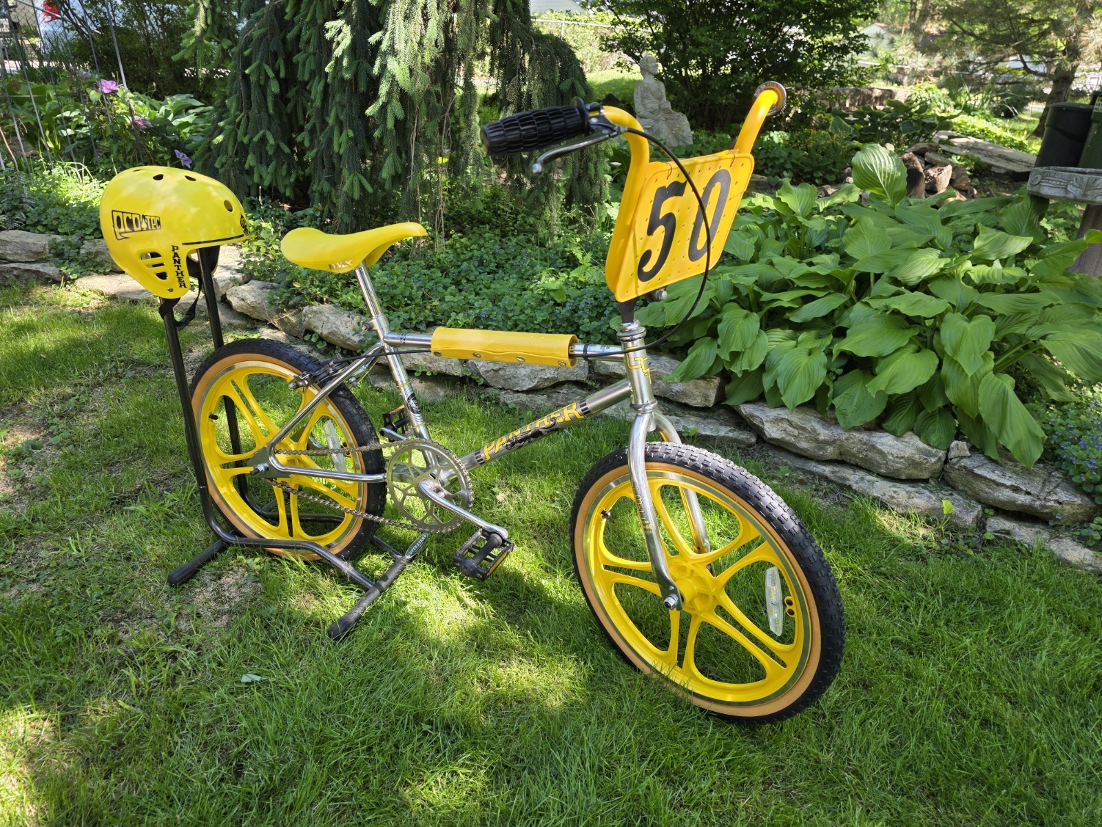 CYC PANTHER Old School Vintage 79 BMX Chrome Yellow Freewheel COMPETITION Racing CYC PANTHER Old School Vintage 79 BMX Chrome Yellow Freewheel COMPETITION Racing