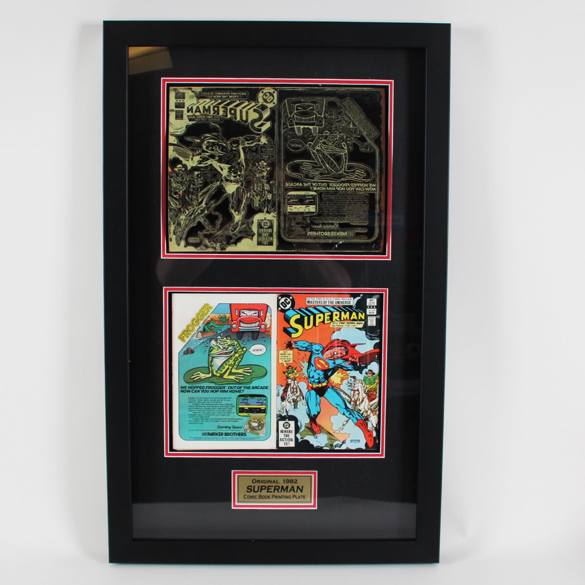 Superman Comic Book Printing Plate Display 1982 Original Superman Comic Book Printing Plate Display 1982 Original