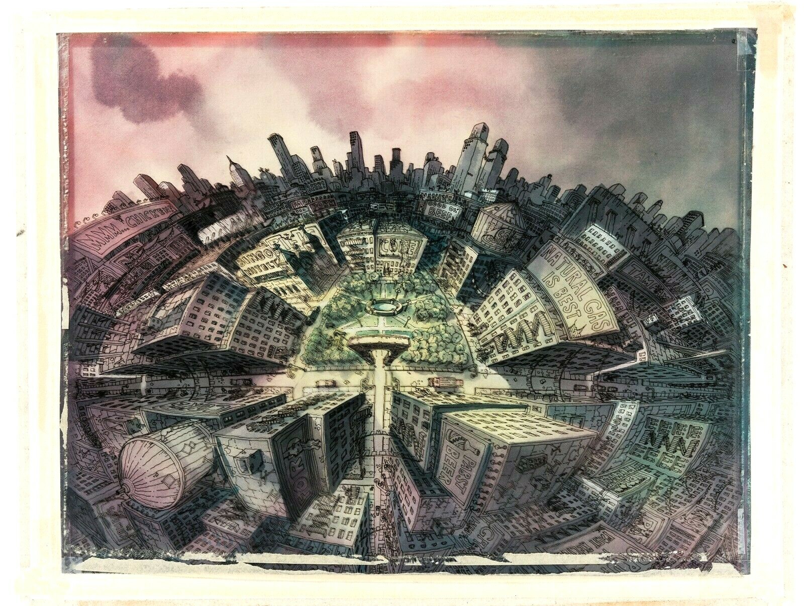 Fritz the Cat 1972 Original Production Background Bakshi Robert Crumb cel Vita