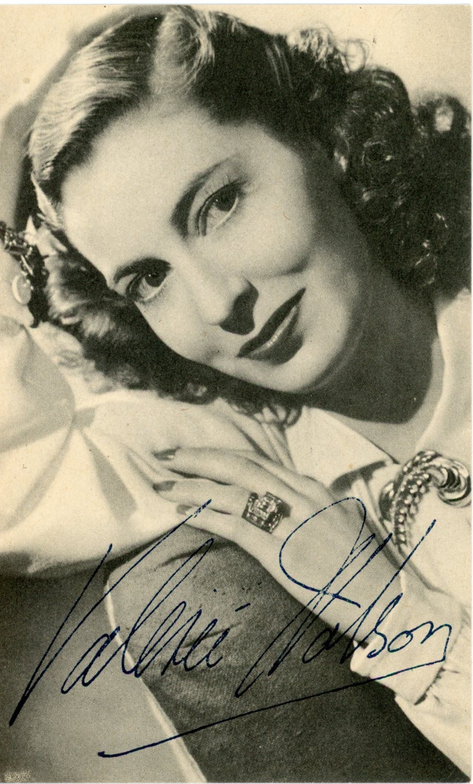 Valerie Hobson - Signed Vintage Cardstock Photograph Valerie Hobson - Signed Vintage Cardstock Photograph