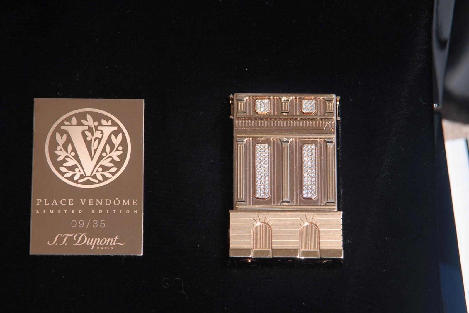 ST DUPONT VENDOME PRESTIGE LINE 2 LIGHTER PINK GOLD, DIAMONDS, ONE OF ONLY 35 