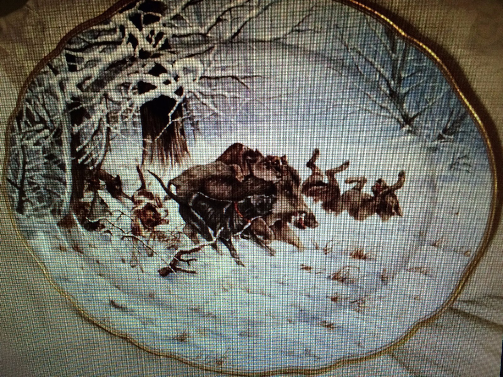 PLATTER PORCELAIN MEISSEN MASSIVE SIZE 24 PLATTER PORCELAIN MEISSEN MASSIVE SIZE 24