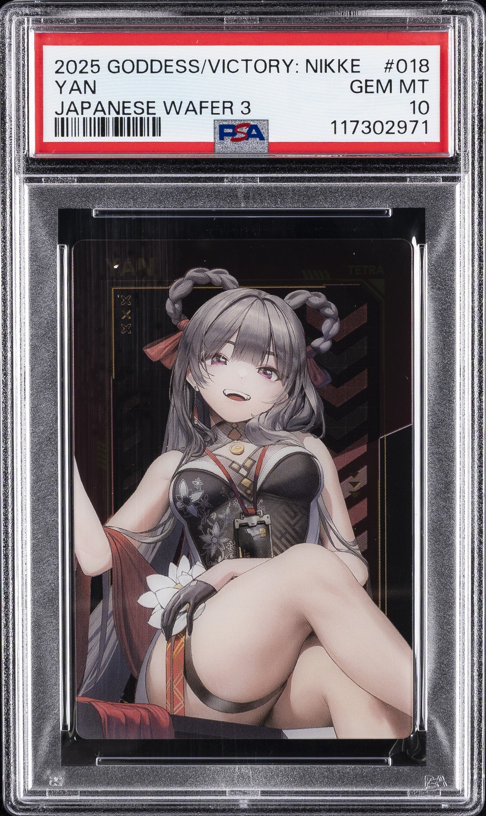 2025 GODDESS OF VICTORY: NIKKE JPN WAFER 3 #018 YAN PSA 10