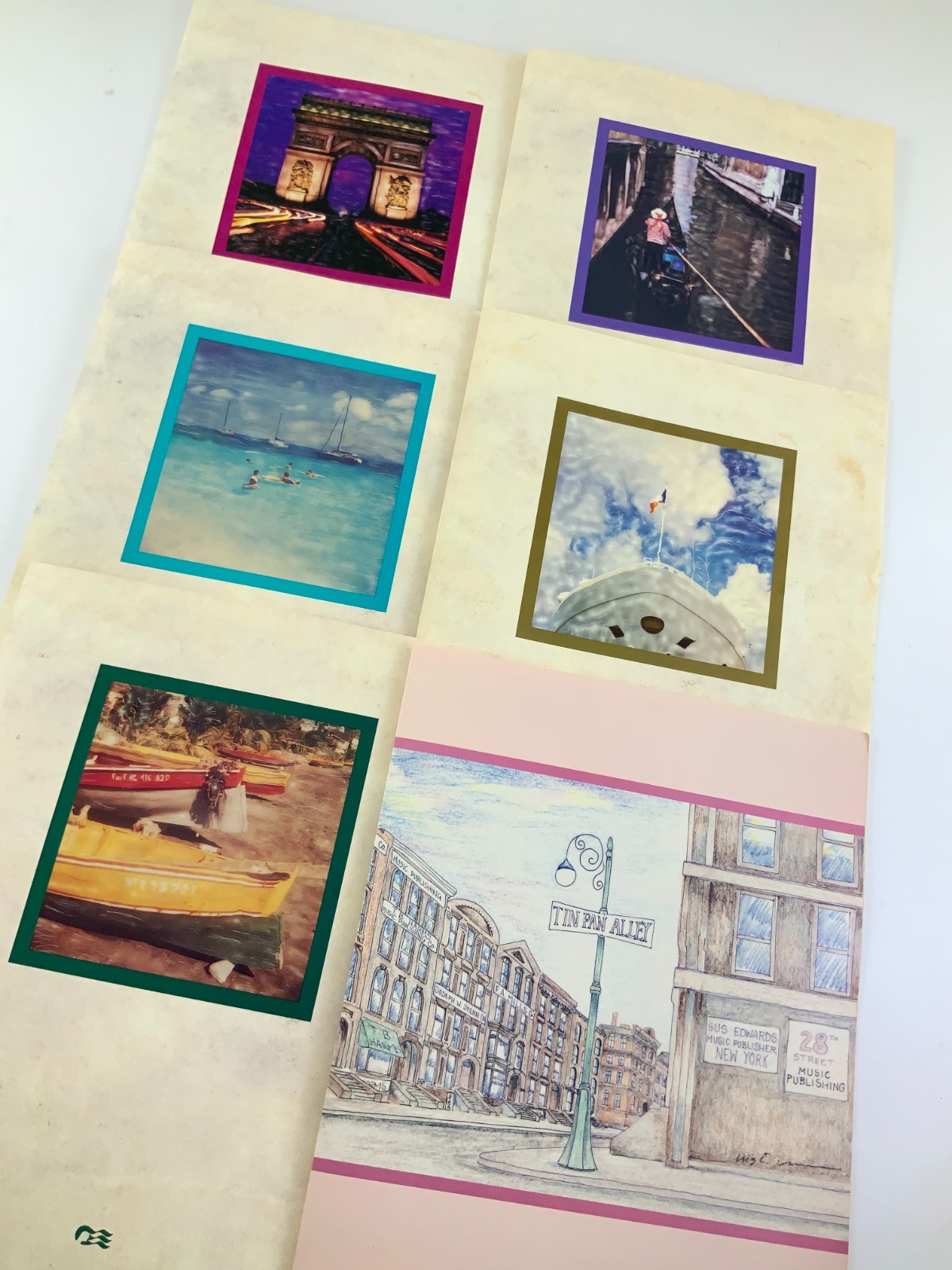 Tin Pan Alley Gala Dinner Menu 1991 SS Sky Princess Cruises Lot 10 Menus KK398