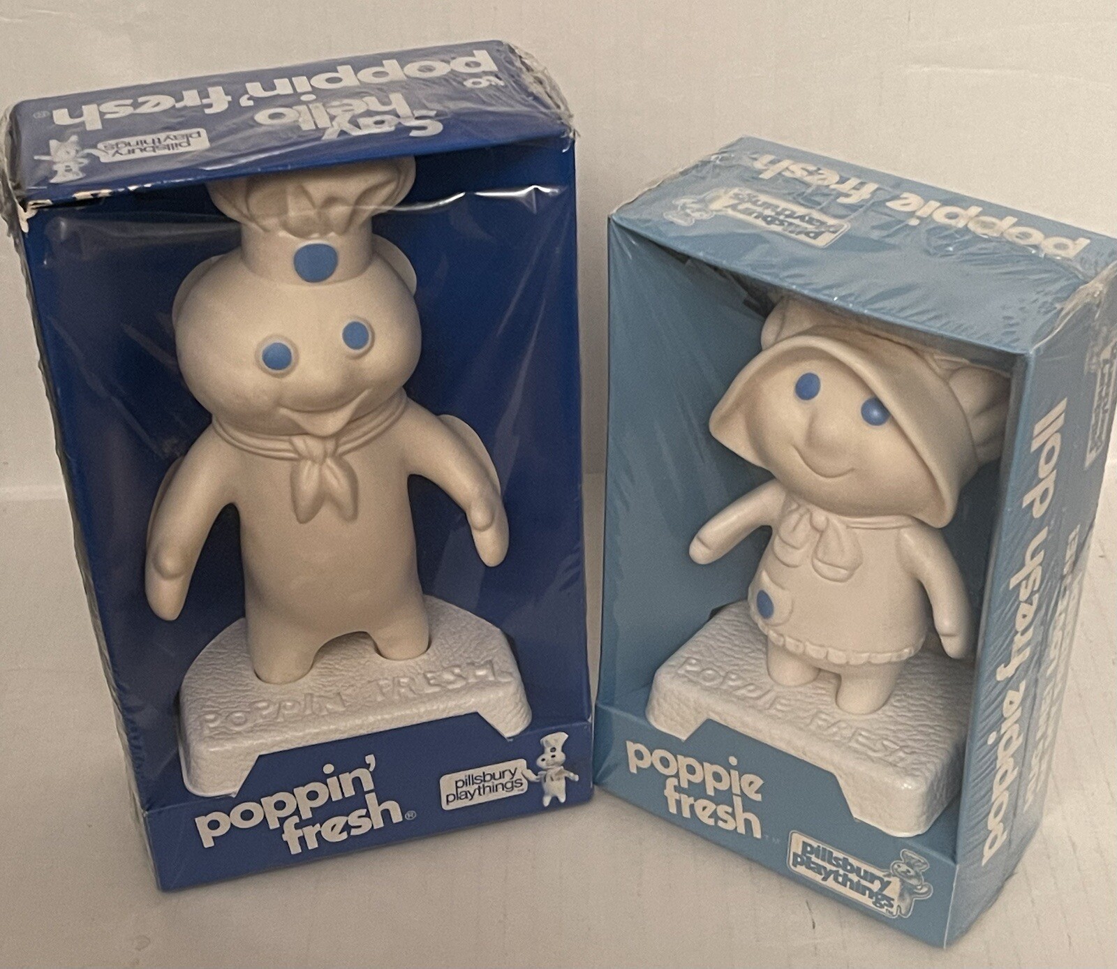 Set of 2 - Vintage 1971-72 PILLSBURY DOUGH BOY POPPIN FRESH BOY & GIRL NEW Set of 2 - Vintage 1971-72 PILLSBURY DOUGH BOY POPPIN FRESH BOY & GIRL NEW
