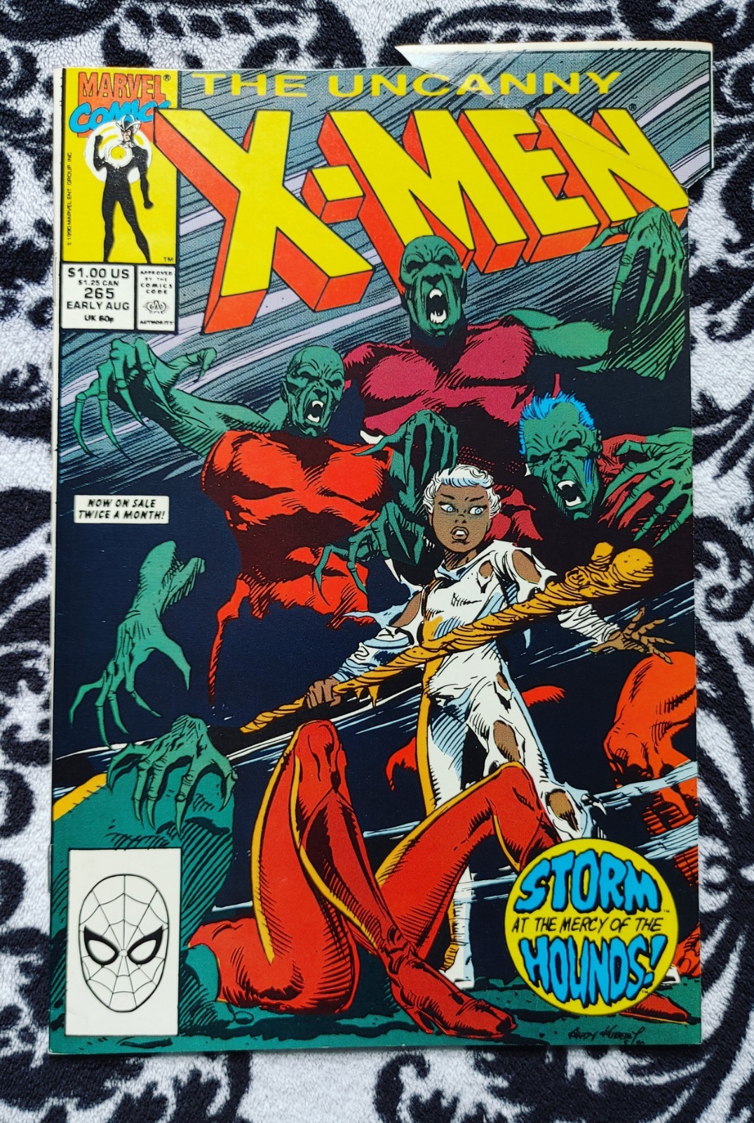 Marvel Comics The Uncanny X-Men #265 Aug 1990 VERY RARE FRONT PAGE MISCUT Marvel Comics The Uncanny X-Men #265 Aug 1990 VERY RARE FRONT PAGE MISCUT