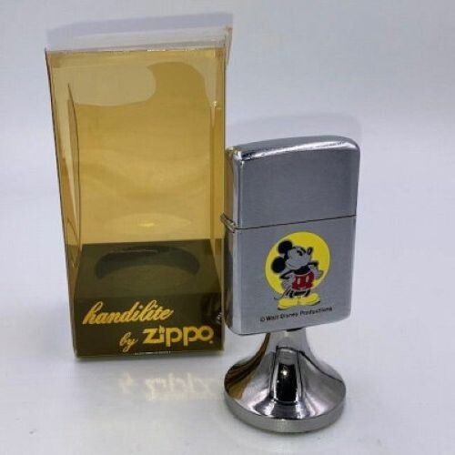 Used Zippo 1971 Mickey Mouse Handy Light Lighter, Original Box, Excellent Used Zippo 1971 Mickey Mouse Handy Light Lighter, Original Box, Excellent