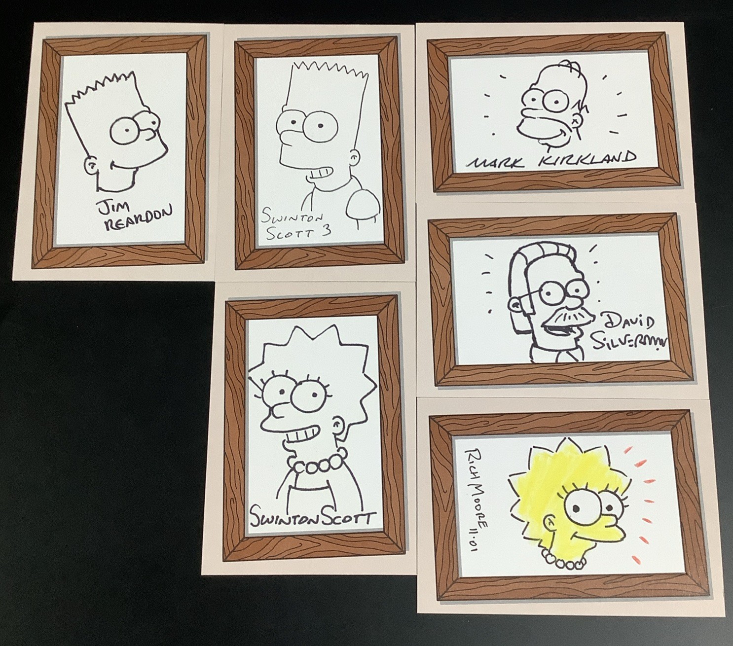 2001 INKWORKS THE SIMPSONS 6 Rare Sketch Cards SK1,SK1,SK2,SK6,SK8,SK9 2001 INKWORKS THE SIMPSONS 6 Rare Sketch Cards SK1,SK1,SK2,SK6,SK8,SK9