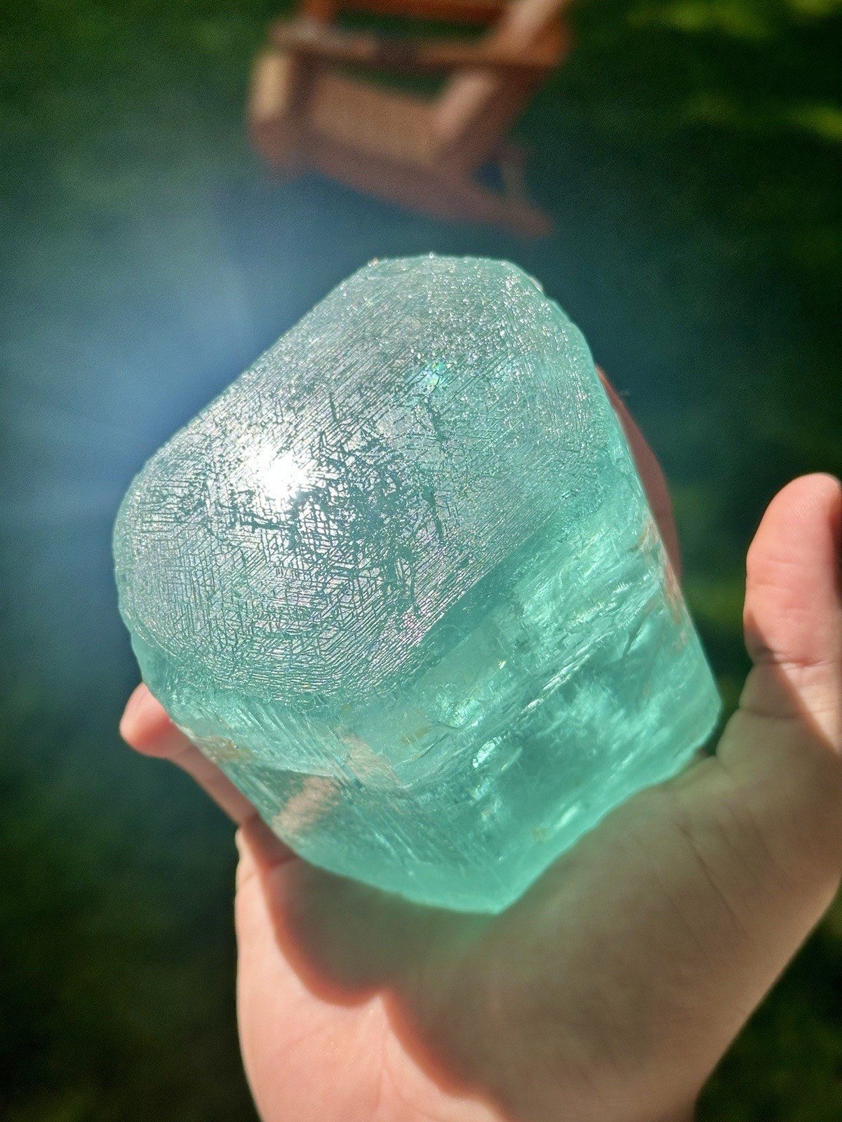 Etched GEM Deep Blue Aquamarine Crystal Specimen From Medina Mine, Brazil Etched GEM Deep Blue Aquamarine Crystal Specimen From Medina Mine, Brazil