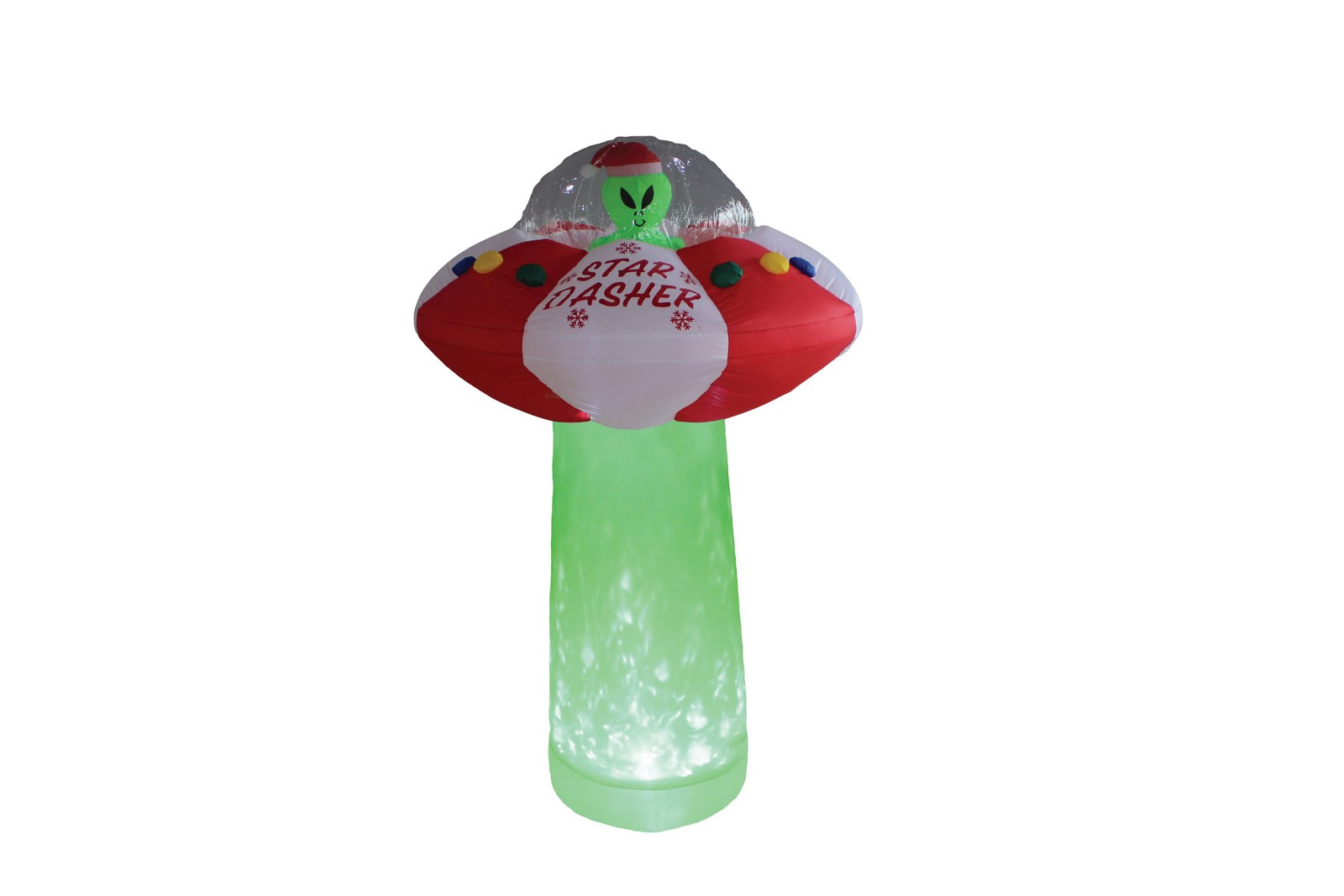 A Holiday Company 7ft Tall Star Dasher UFO with Green Shimmer Light, 7 ft Tall, A Holiday Company 7ft Tall Star Dasher UFO with Green Shimmer Light, 7 ft Tall,