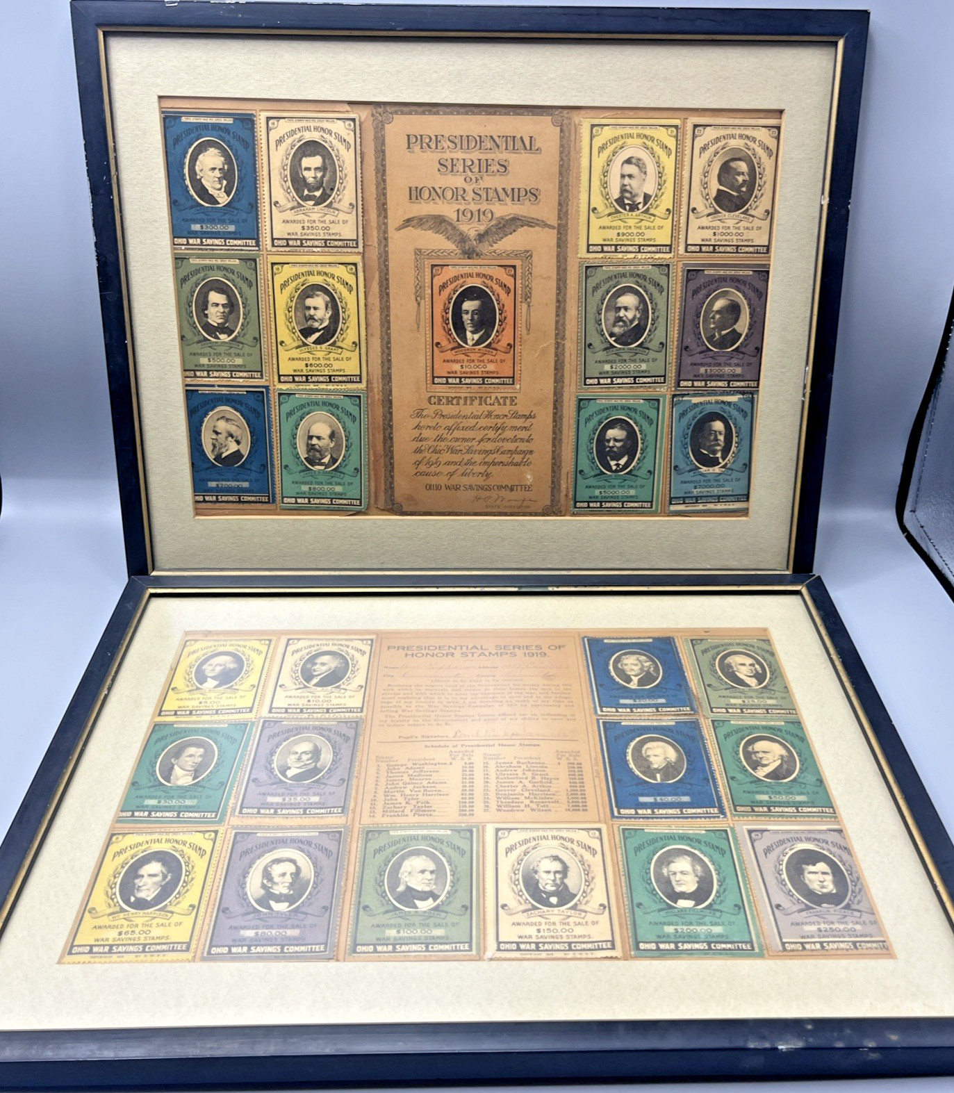 1919 Ohio War Savings Committee Booklet 27 Honor Stamps COMPLETE 2 SETS HTF 1919 Ohio War Savings Committee Booklet 27 Honor Stamps COMPLETE 2 SETS HTF