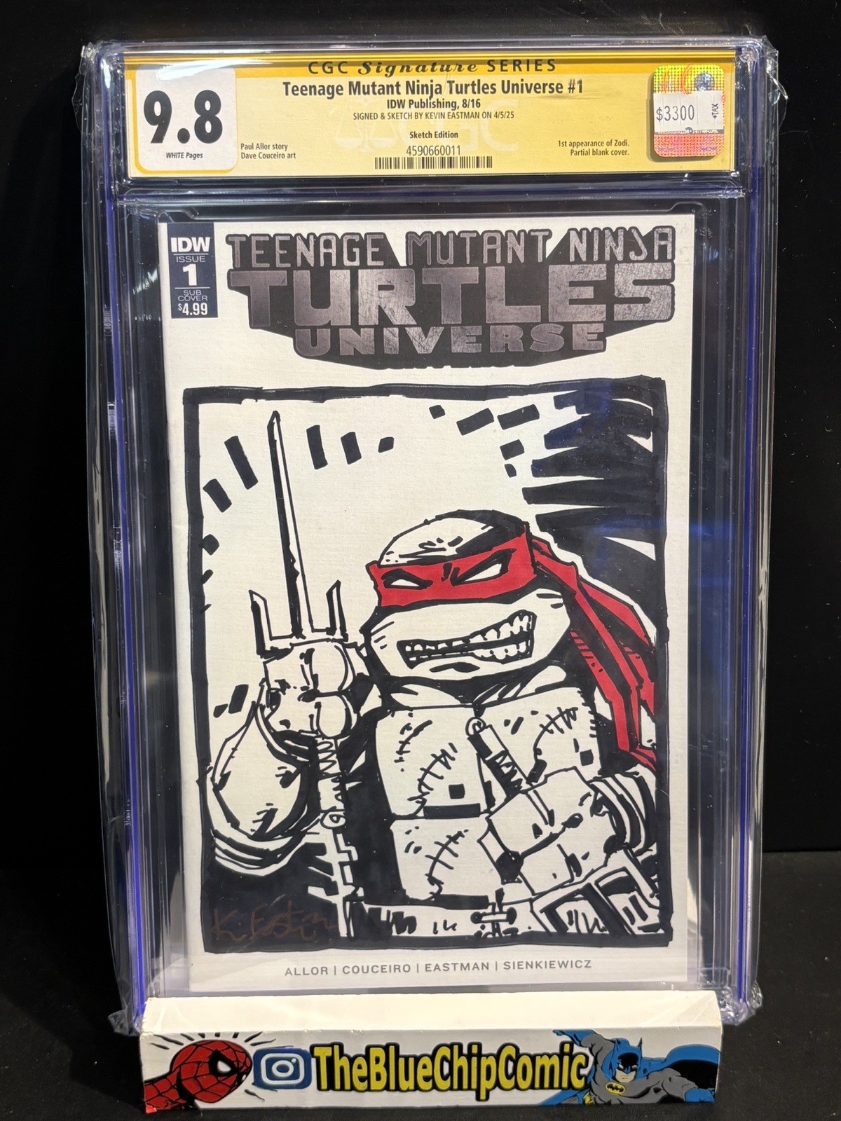 Teenage Mutant Ninja Turtles Universe #1 CGC 9.8 - 1st App Zodi SIGNED & SKETCH Teenage Mutant Ninja Turtles Universe #1 CGC 9.8 - 1st App Zodi SIGNED & SKETCH