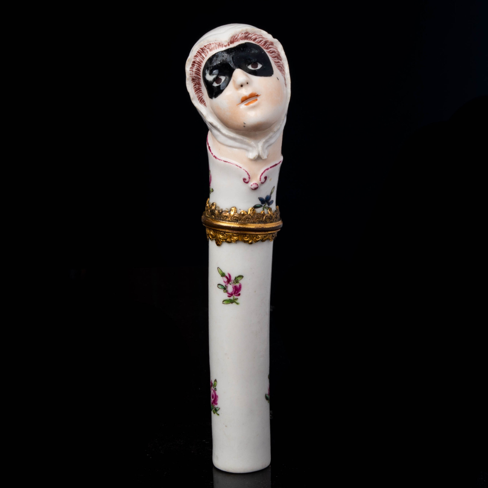 Porcelain Needle Case Bodkin Etui Charles Gouyn St. James Girl-In-A-Swing c.1750 Porcelain Needle Case Bodkin Etui Charles Gouyn St. James Girl-In-A-Swing c.1750