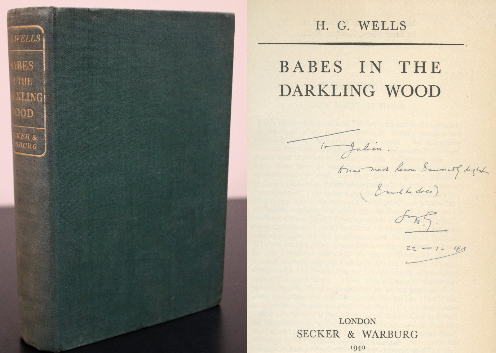 H. G. Wells ~ Signed H. G. Wells ~ Signed