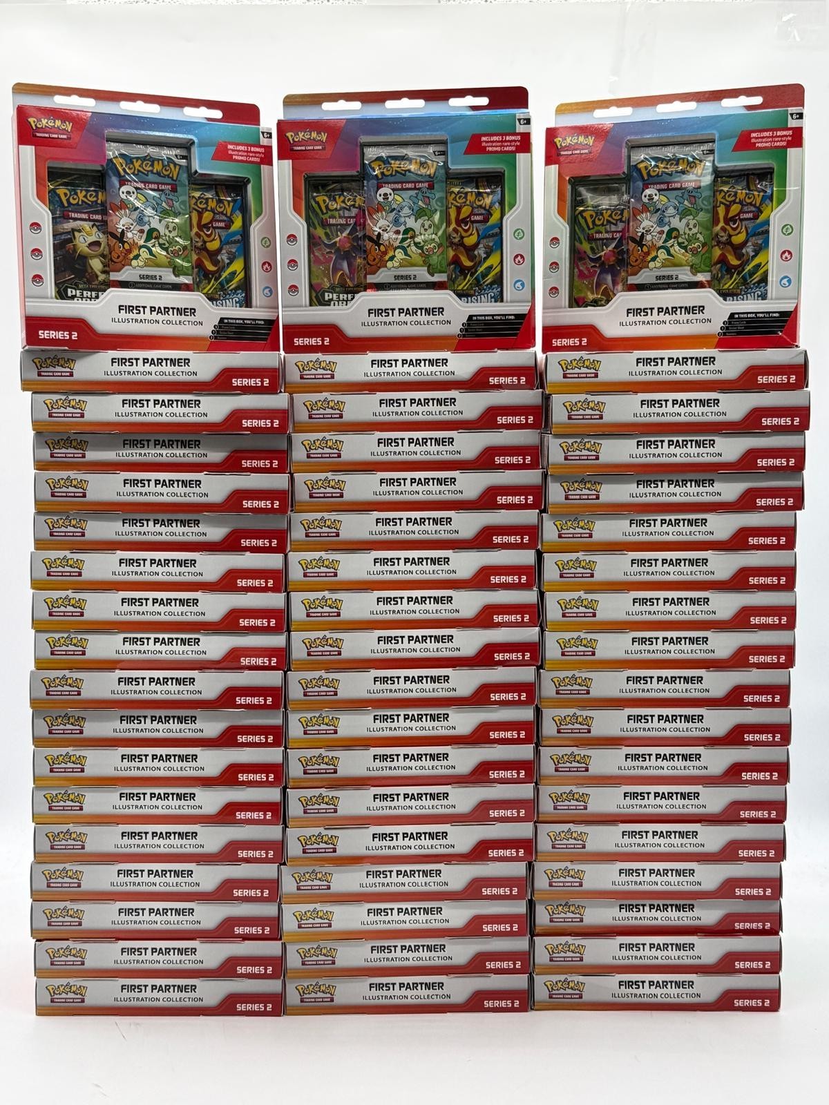 Lot of (54) Pokemon First Partner Illustration Collection Boxes Series 2 Sealed Lot of (54) Pokemon First Partner Illustration Collection Boxes Series 2 Sealed