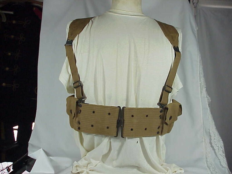 Original M1903 Mills CAVALRY CARTRIDGE BELT & M1907 Suspenders -mark Machine Gun Original M1903 Mills CAVALRY CARTRIDGE BELT & M1907 Suspenders -mark Machine Gun