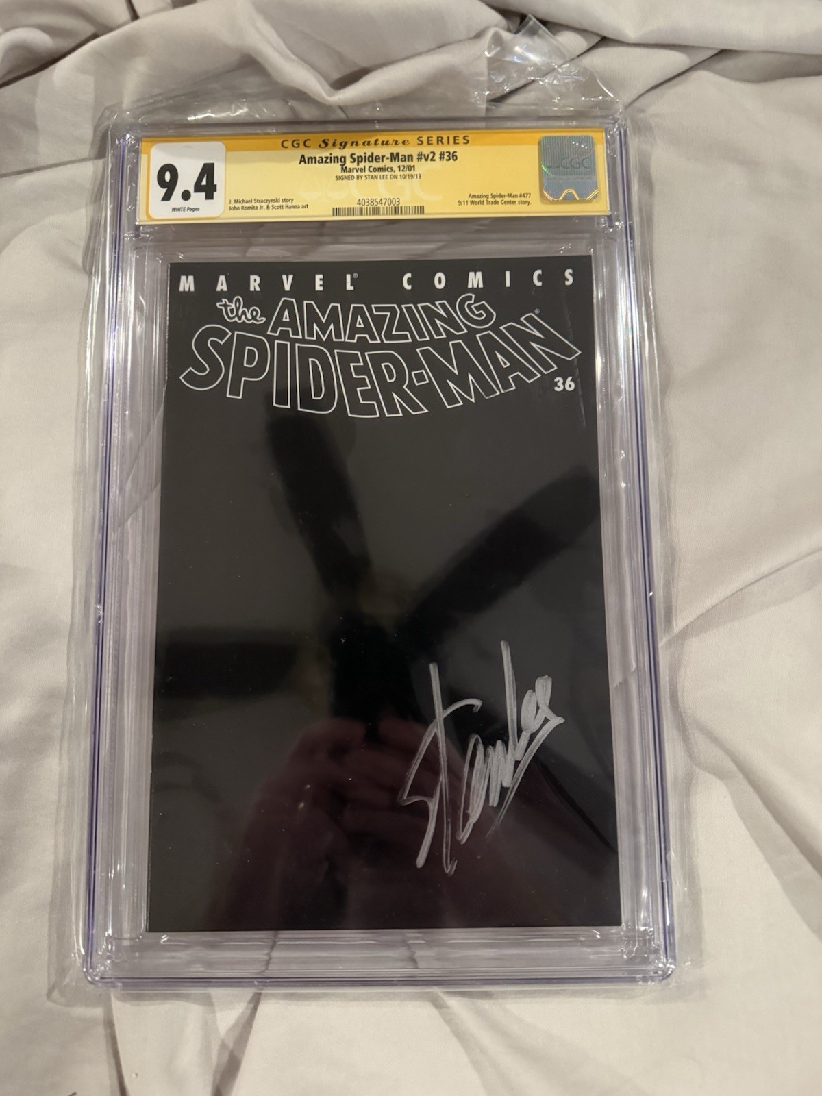 AMAZING SPIDER-MAN #V2 #36 CGC SS 9.4 2001 9/11 Signed Stan Lee NM Metallic Sig
