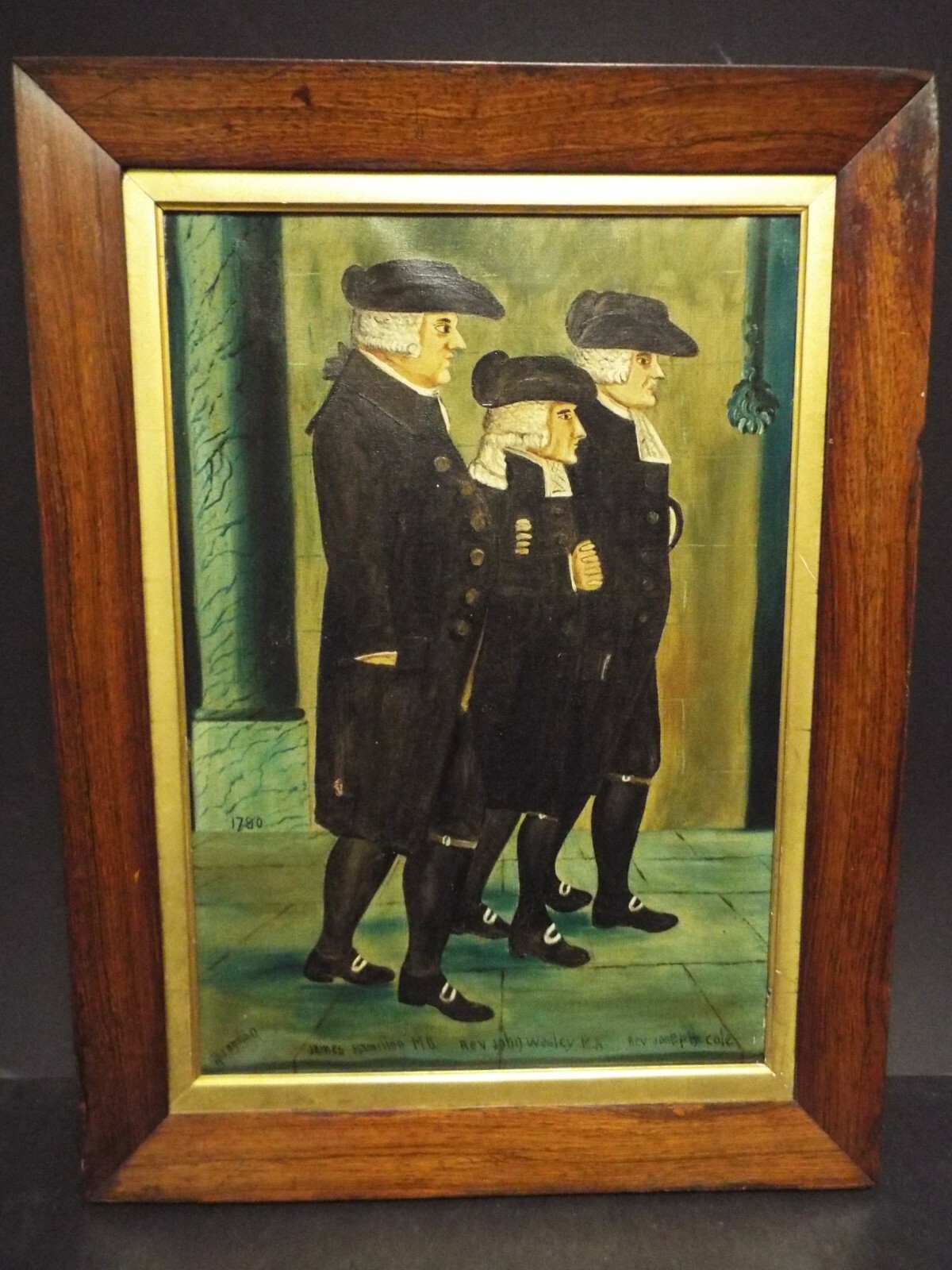 1901 Rare Branston oil paint of John Wesley at 87 yrs old w J Hamilton & J Cole 1901 Rare Branston oil paint of John Wesley at 87 yrs old w J Hamilton & J Cole