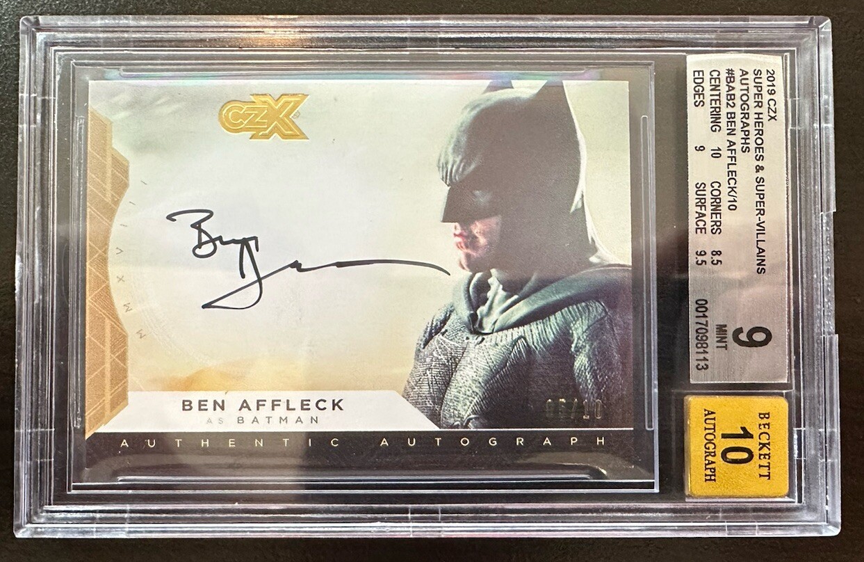 CZX DC Super Heroes & Villains Ben Affleck as Batman Autograph on Card /10 BGS