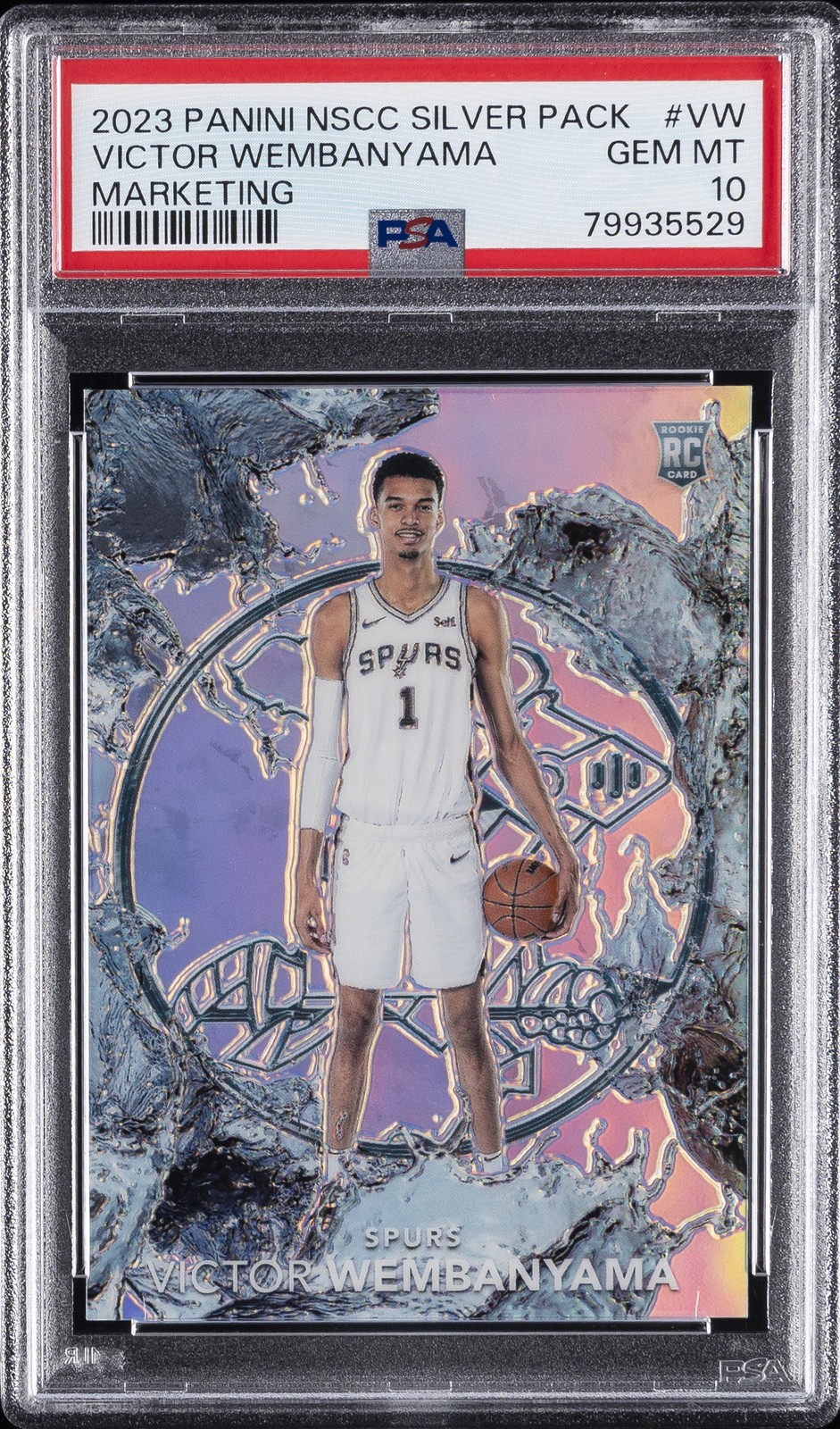 2023 PANINI NATIONAL SILVER PACKS MARKETING #VW VICTOR WEMBANYAMA PSA 10 2023 PANINI NATIONAL SILVER PACKS MARKETING #VW VICTOR WEMBANYAMA PSA 10